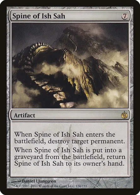Spine of Ish Sah, Magic card MBS 136 — Mirrodin Besieged set
