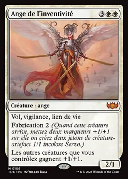 Ange de l'inventivité, carte Magic TDC 109 — extension Tarkir: Dragonstorm Commander