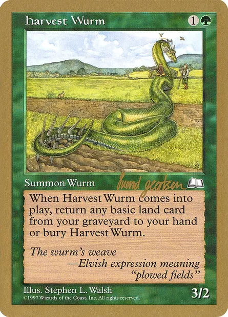 Harvest Wurm, Magic card WC97 sg130 — World Championship Decks 1997 set