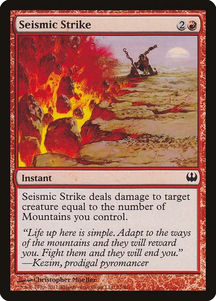 Seismic Strike, Magic card DDG 71 — Duel Decks: Knights vs. Dragons set