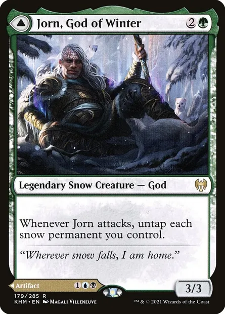 Jorn, God of Winter // Kaldring, the Rimestaff, Magic card KHM 179 — Kaldheim set