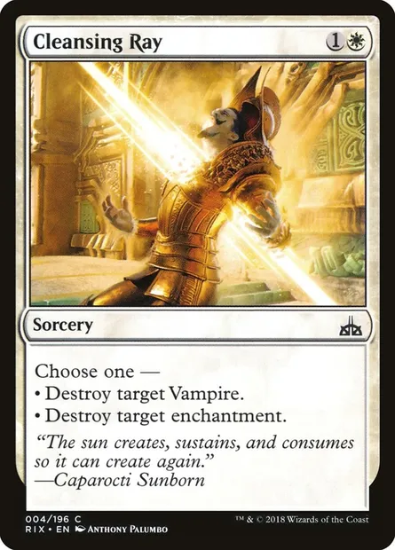 Cleansing Ray, Magic card RIX 4 — Rivals of Ixalan set
