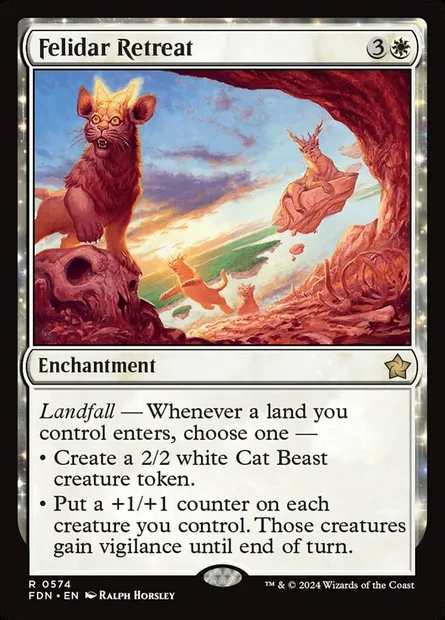 Felidar Retreat, Magic card FDN 574 — Foundations set