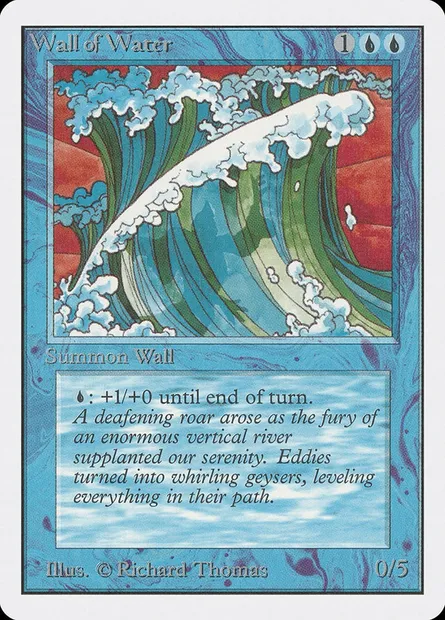 Mur d'eau, carte Magic 2ED 91 — extension Unlimited Edition