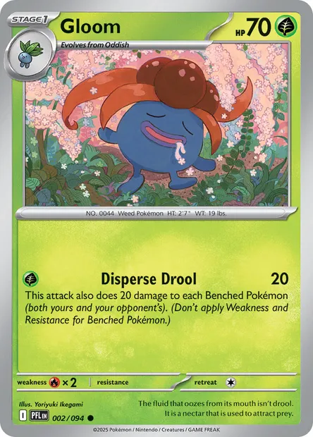 Gloom, Pokémon card PFL 002 — Phantasmal Flames set