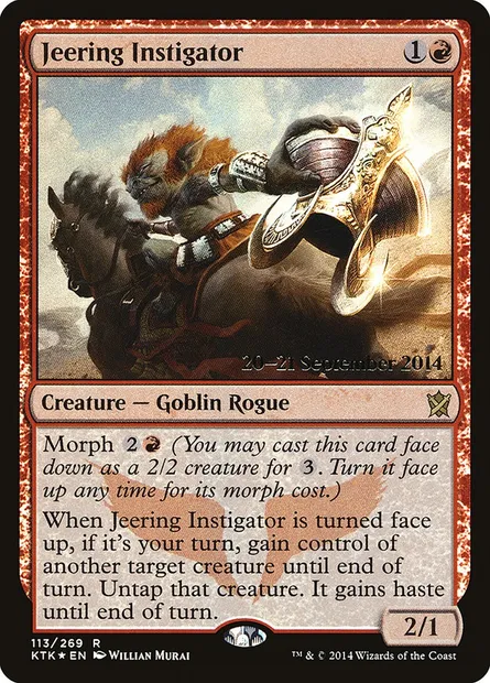 Instigateur de moqueries, carte Magic PKTK 113s — extension Khans of Tarkir Promos