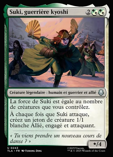 Suki, guerrière kyoshi, carte Magic TLA 243 — extension Avatar: The Last Airbender