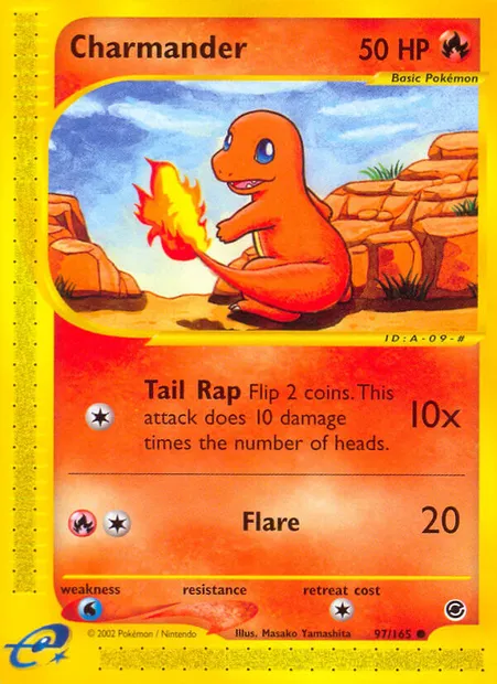 Charmander, Pokémon card EX 97 — Expedition Base Set set
