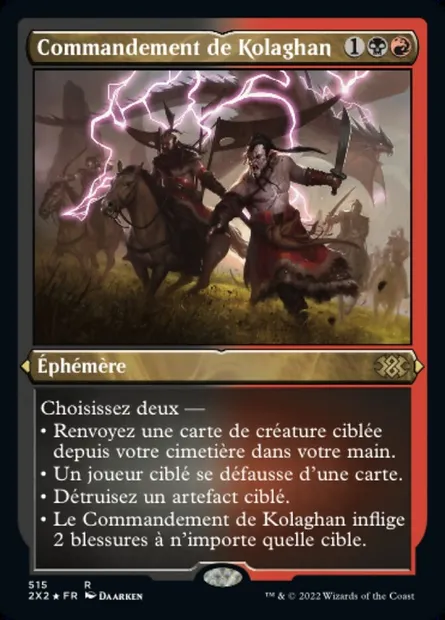 Commandement de Kolaghan, carte Magic 2X2 515 — extension Double Masters 2022