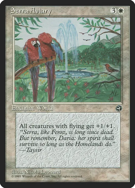 Serra Aviary, Magic card HML 14 — Homelands set