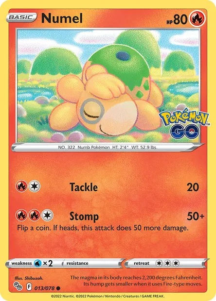 Numel, Pokémon card PGO 013 — Pokémon GO set