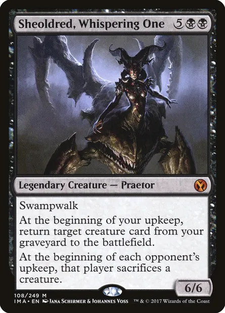 Sheoldred la Susurrante, carte Magic IMA 108 — extension Iconic Masters