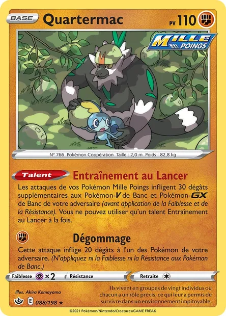 Quartermac, carte Pokémon CRE 88 — extension Règne de Glace