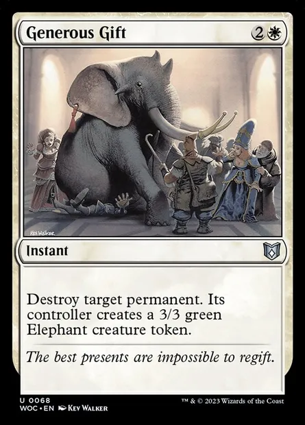 Generous Gift, Magic card WOC 68 — Wilds of Eldraine Commander set