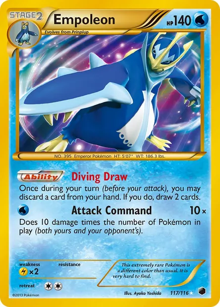 Empoleon, Pokémon card PLF 117 — Plasma Freeze set