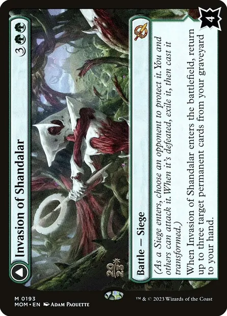 Invasion de Shandalar // Déferlement de la ligne ley, carte Magic PMOM 193s — extension March of the Machine Promos