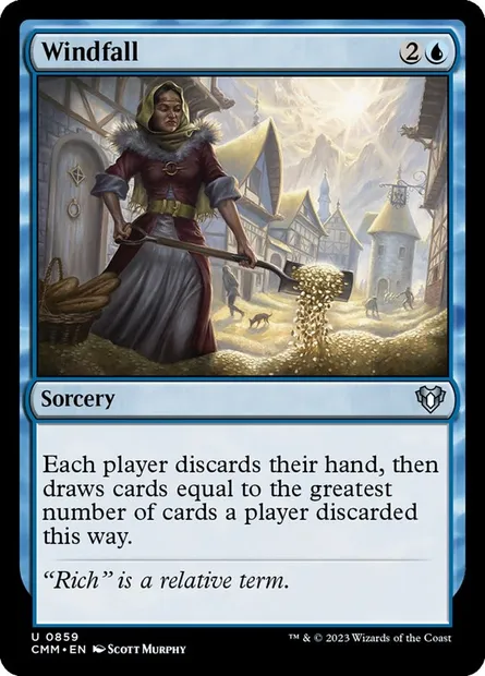 Windfall, Magic card CMM 859 — Commander Masters set