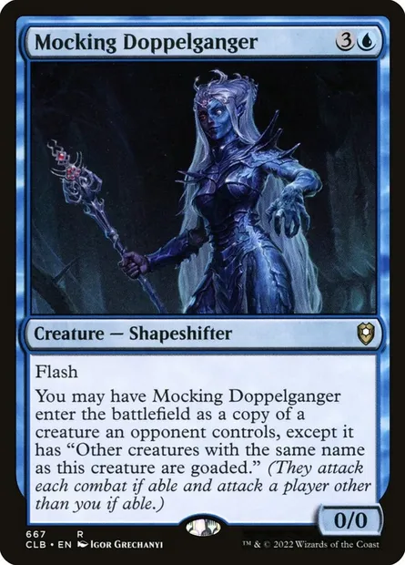Mocking Doppelganger, Magic card CLB 667 — Commander Legends: Battle for Baldur's Gate set