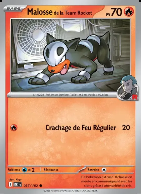 Malosse de la Team Rocket, carte Pokémon DRI 037 — extension Rivalités Destinées