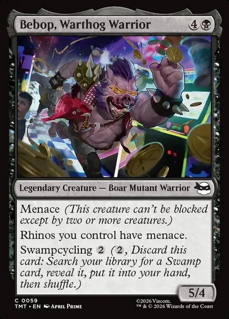 Bebop, Warthog Warrior, Magic card TMT 59 — Teenage Mutant Ninja Turtles set