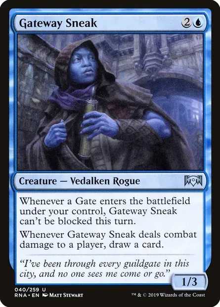 Gateway Sneak, Magic card RNA 40 — Ravnica Allegiance set