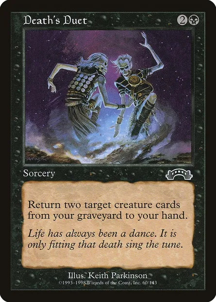 Death's Duet, Magic card EXO 60 — Exodus set