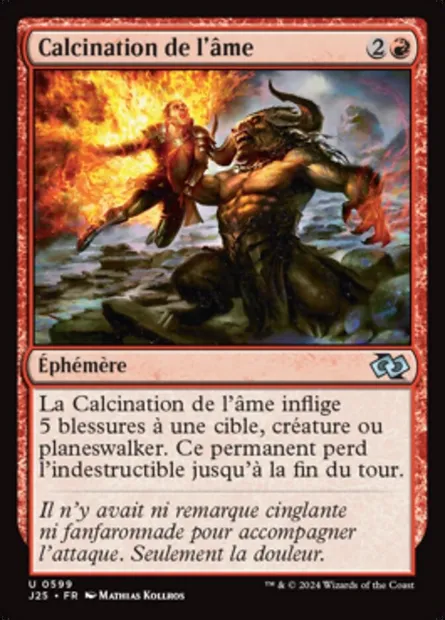 Calcination de l'âme, carte Magic J25 599 — extension Foundations Jumpstart