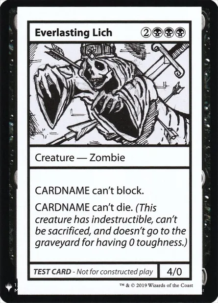 Everlasting Lich, Magic card CMB1 41 — Mystery Booster Playtest Cards 2019 set