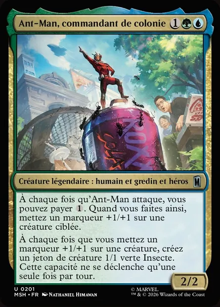 Ant-Man, commandant de colonie, carte Magic MSH 201 — extension Marvel Super Heroes