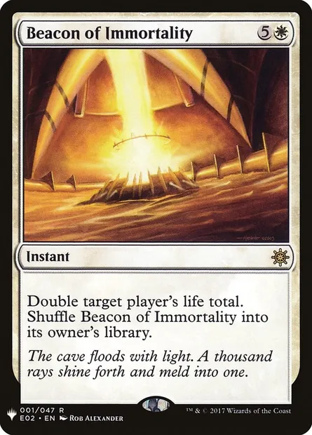 Beacon of Immortality, Magic card PLST E02-1 — The List set