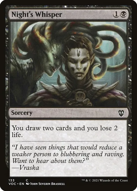 Night's Whisper, Magic card VOC 133 — Crimson Vow Commander set