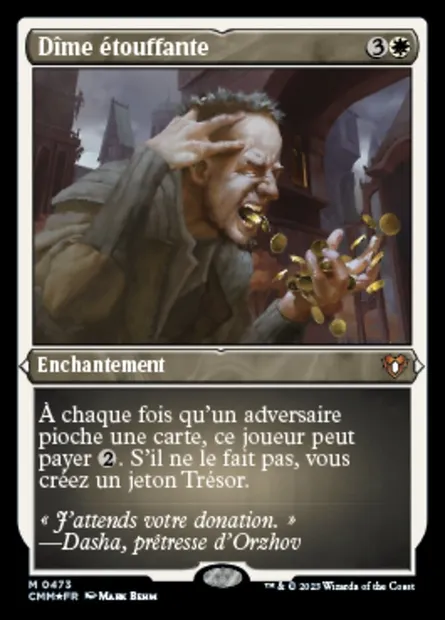 Dîme étouffante, carte Magic CMM 473 — extension Commander Masters