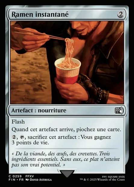 Ramen instantané, carte Magic FIN 259 — extension Final Fantasy