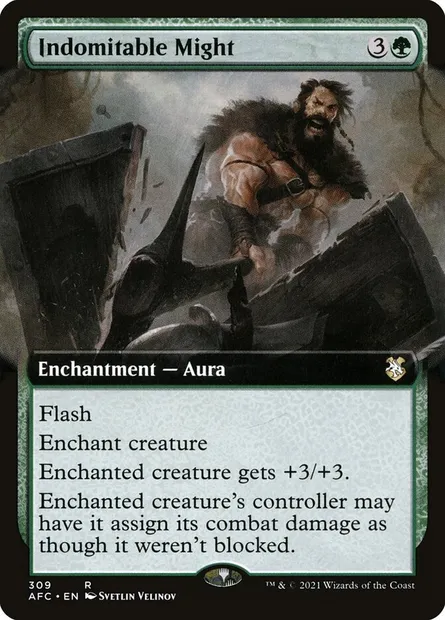 Indomitable Might, Magic card AFC 309 — Forgotten Realms Commander set