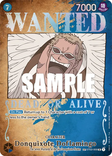 Donquixote Doflamingo, One Piece card ST03-009 — The Seven Warlords of the Sea set