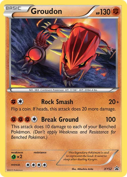 Groudon, Pokémon card XY 52 — XY Black Star Promos set
