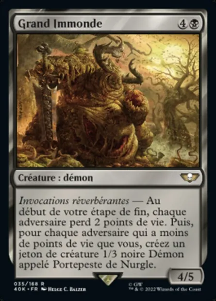 Grand Immonde, carte Magic 40K 35 — extension Warhammer 40,000 Commander