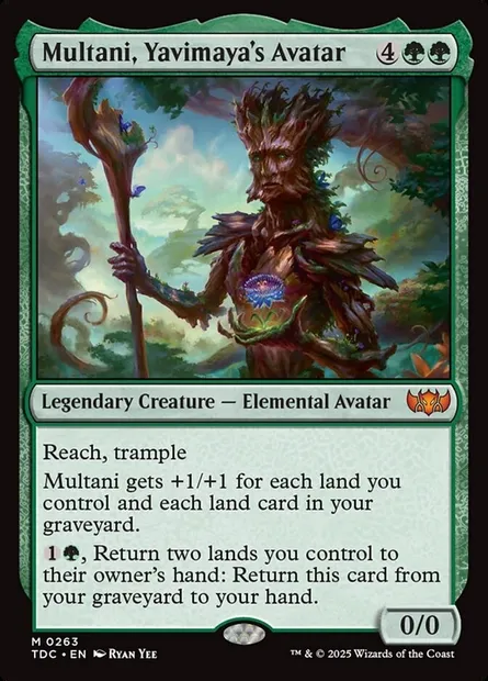 Multani, Yavimaya's Avatar, Magic card TDC 263 — Tarkir: Dragonstorm Commander set