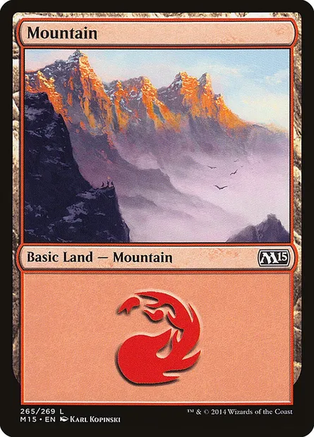 Mountain, Magic card M15 265 — Magic 2015 set