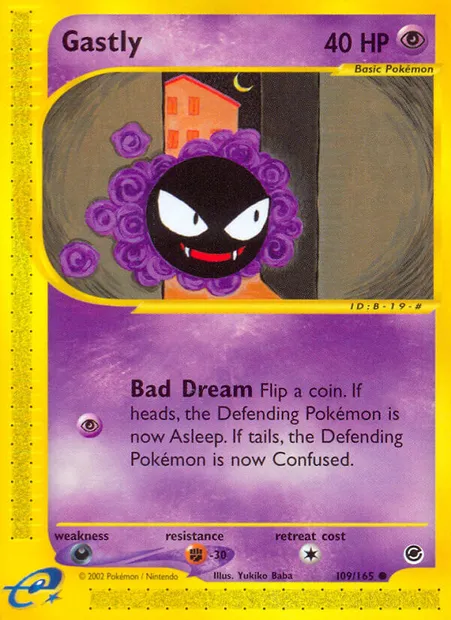 Gastly, Pokémon card EX 109 — Expedition Base Set set