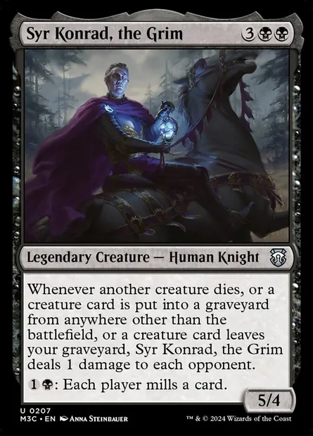 Syr Konrad, the Grim, Magic card M3C 207 — Modern Horizons 3 Commander set