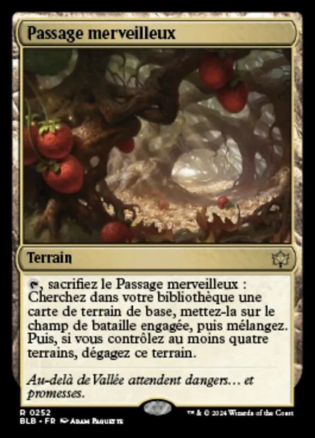 Passage merveilleux, carte Magic BLB 252 — extension Bloomburrow