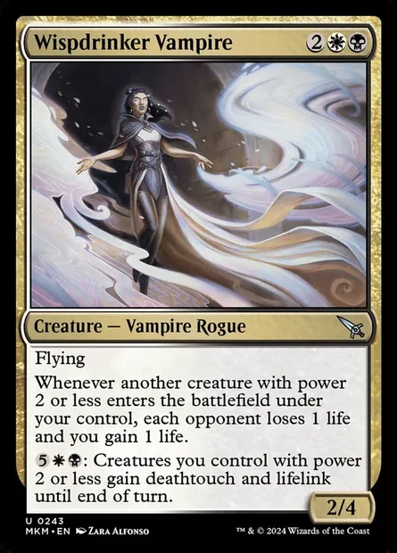 Wispdrinker Vampire, Magic card MKM 243 — Murders at Karlov Manor set