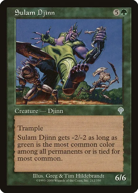 Sulam Djinn, Magic card INV 212 — Invasion set
