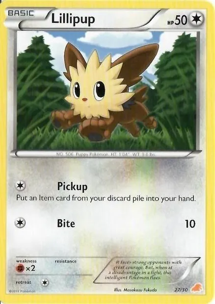 Ponchiot, carte Pokémon TK5E 027 — extension BW Trainer Kit Excadrill