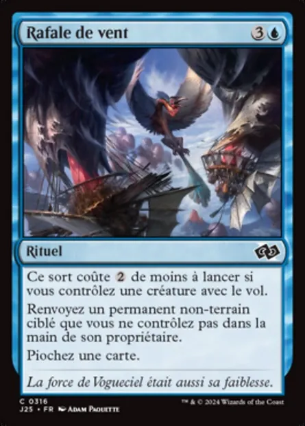 Rafale de vent, carte Magic J25 316 — extension Foundations Jumpstart