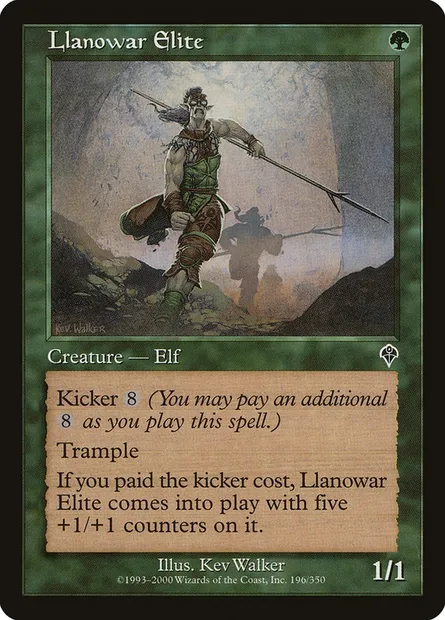 Élite de Llanowar, carte Magic INV 196 — extension Invasion