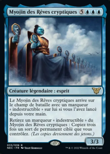 Myojin des Rêves cryptiques, carte Magic NEC 33 — extension Neon Dynasty Commander