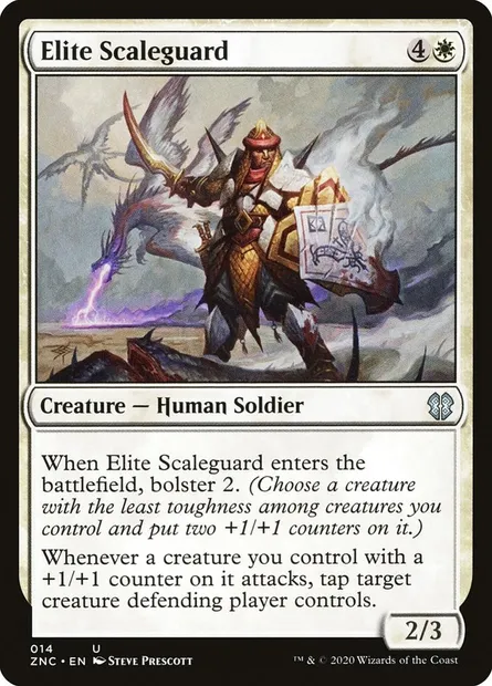 Elite Scaleguard, Magic card ZNC 14 — Zendikar Rising Commander set