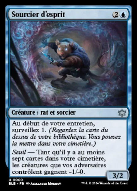 Sourcier d'esprit, carte Magic BLB 60 — extension Bloomburrow